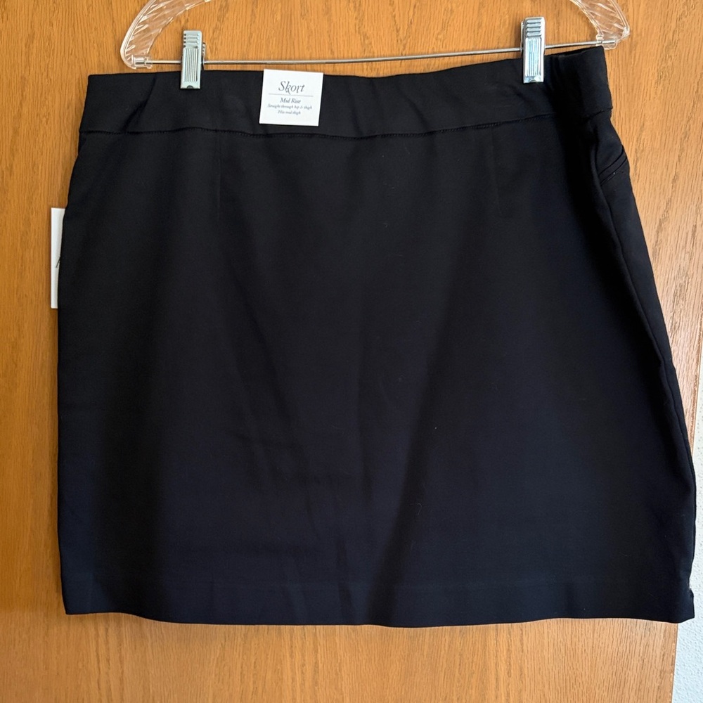 Black Classic A-Line Skort